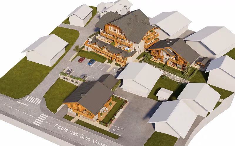 Maquette orbitale 360° du programme immobilier Beauregard