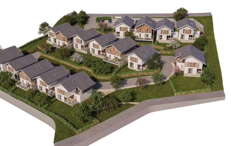 Maquette orbitale 360° du programme immobilier Les Villas Célestes