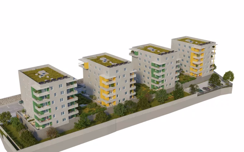 Maquette orbitale 360° du programme immobilier Quatuor